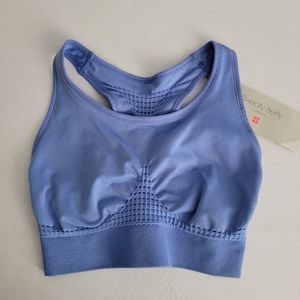 NWT Sweaty Betty Stamina Workout Seamless Sports Bra SZ S Cornflower Blue